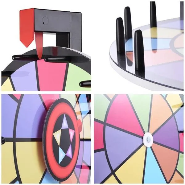 WinSpin Prize Wheel Dual-Circle 15" Tabletop Spinning Wheel